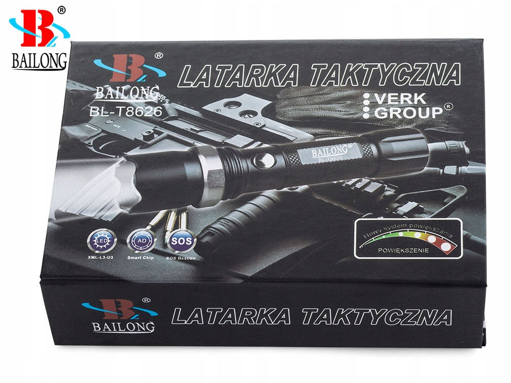 Vojna Taktička Svjetiljka Bailong® T8626 s CREE XM-L T6 LED-om i Zumom