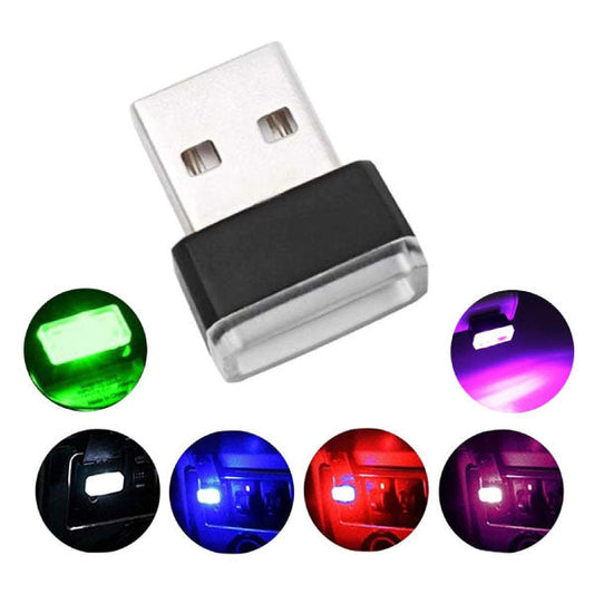 4x Mini USB LED auto, višebojno