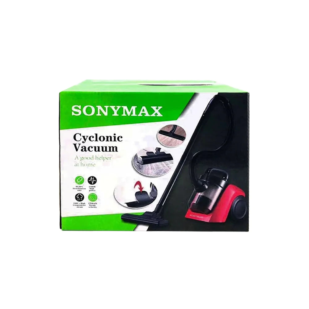 Usisavač bez vrećice Sonymax Cyclonic Vacuum, 2L, 1000W, Crveni
