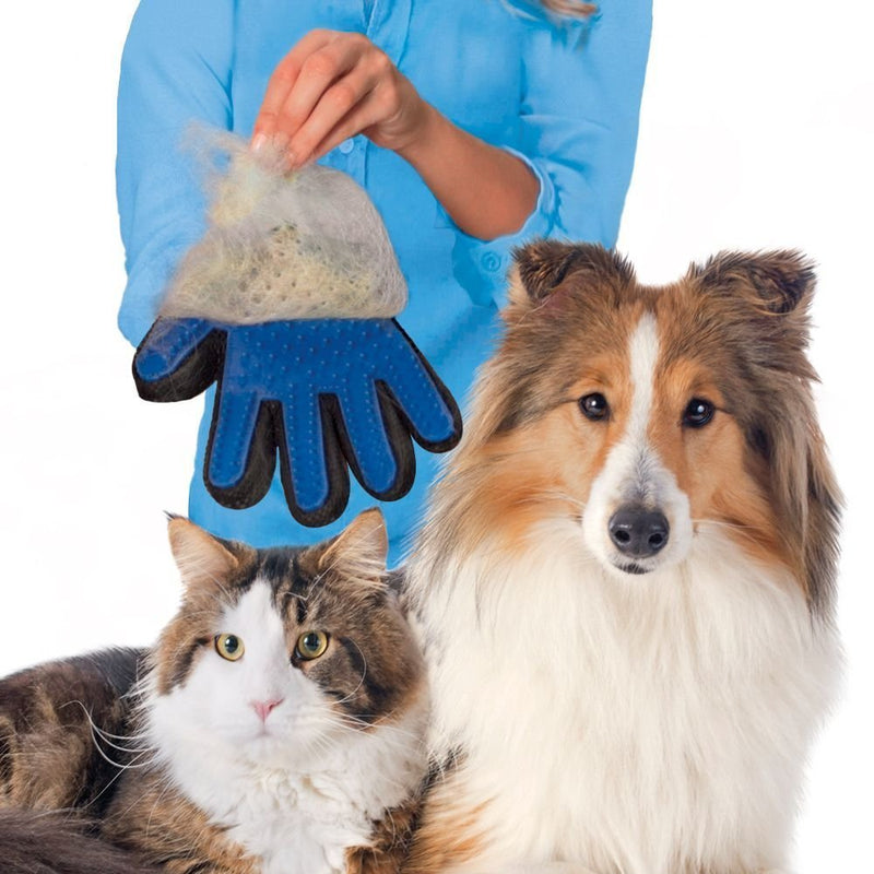 Četkasta rukavica za pse i mačke, plava