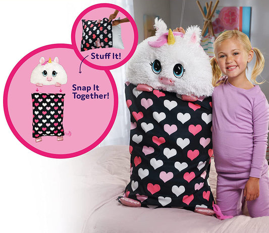 Jastučnica za djecu, s plišanom igračkom na skidanje, Fluff Pets, 50x66 cm