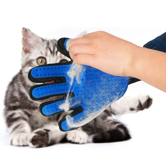 Četkasta rukavica za pse i mačke, plava