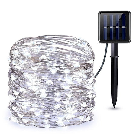 Solarni vijenac, LED, 1200mAh, IP65, RGB/bijela, 5M