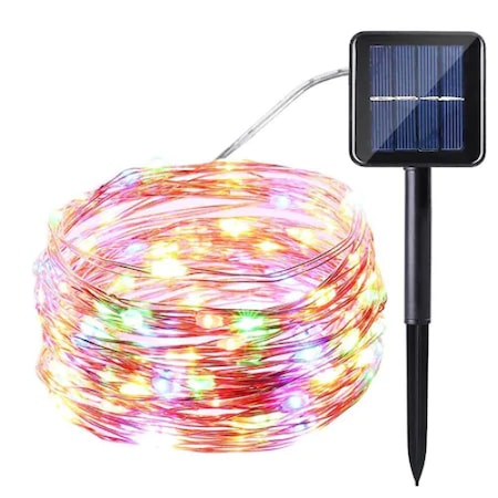 Solarni vijenac, LED, 1200mAh, IP65, RGB/bijela, 5M