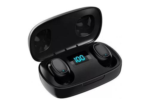 TWS-T10S Bluetooth slušalice s in-ear displejem, crne